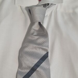 Dolce & Gabbana Silver Houndstooth Silk Tie